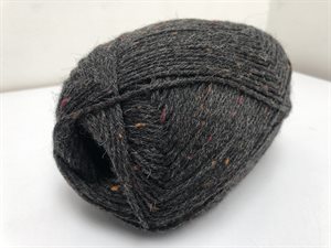 Regia tweed strømpegarn - koksgrå med flot nister, 150 gram 
